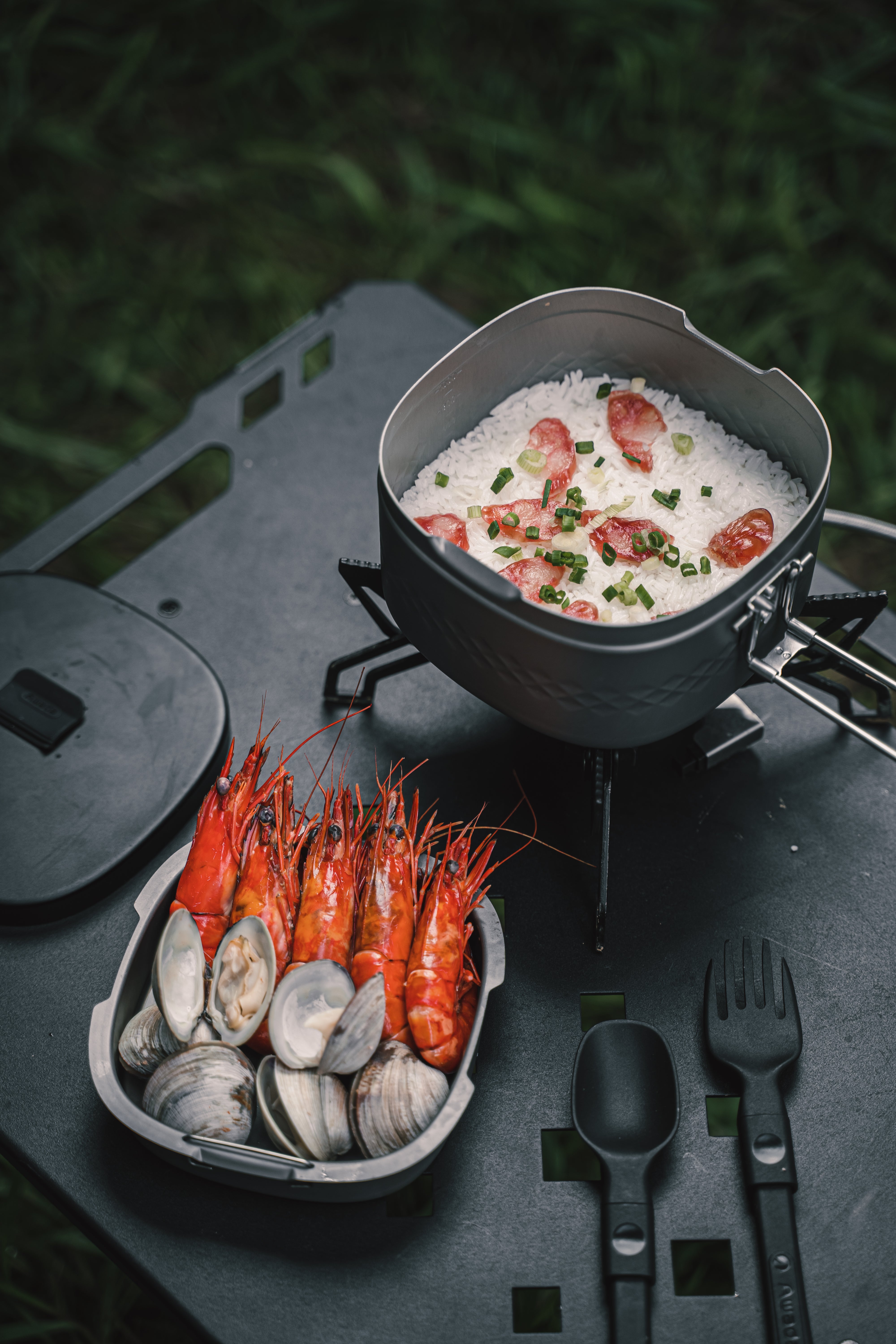 Rugged Sear ランチボックス多機能調理セット Multi-Functional Portable Cooking Lunch Box Set