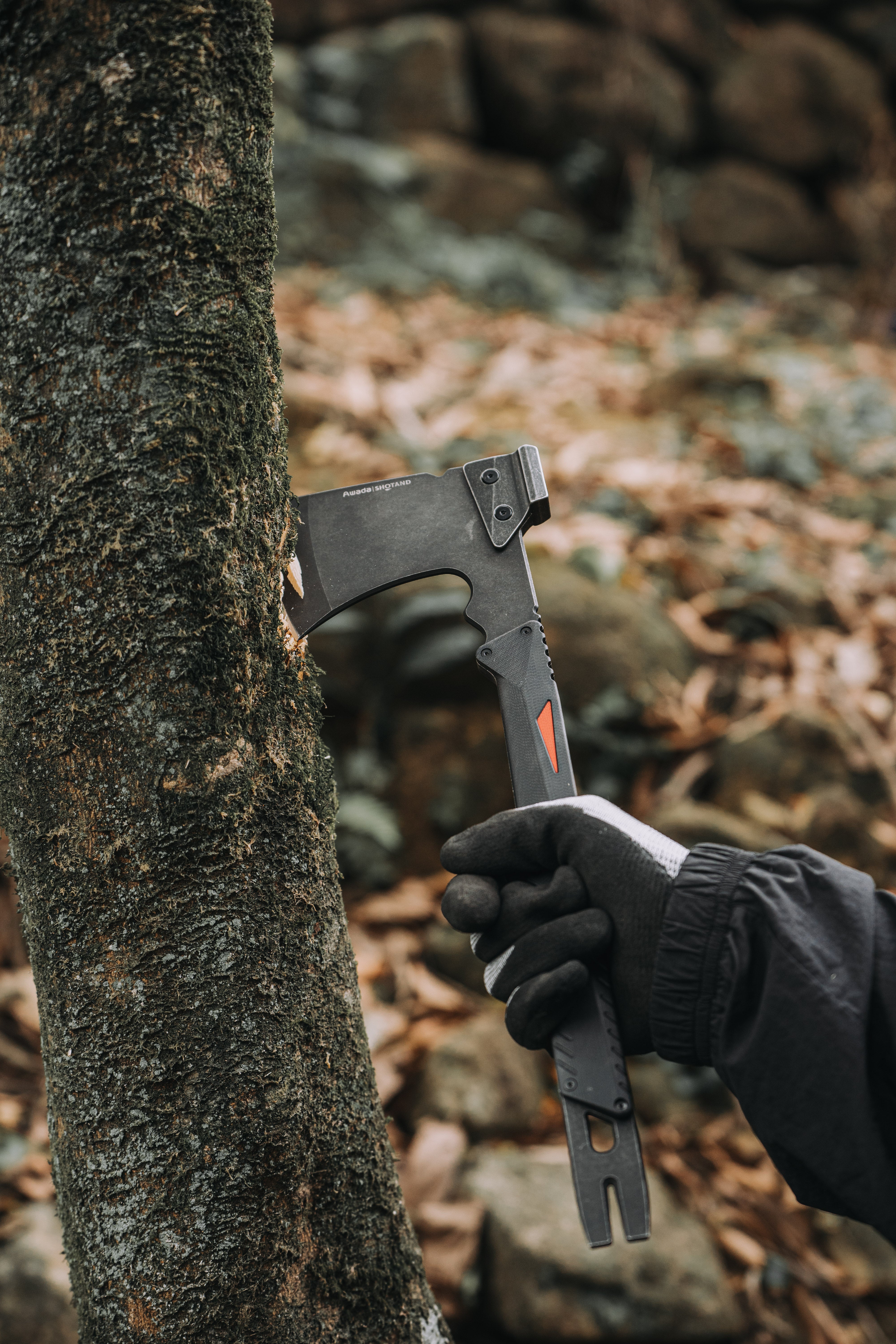 Rugged Sear SHOTANDシリーズ - アウトドアタクティカルハチェット SHOTAND Series Long Hand Axe