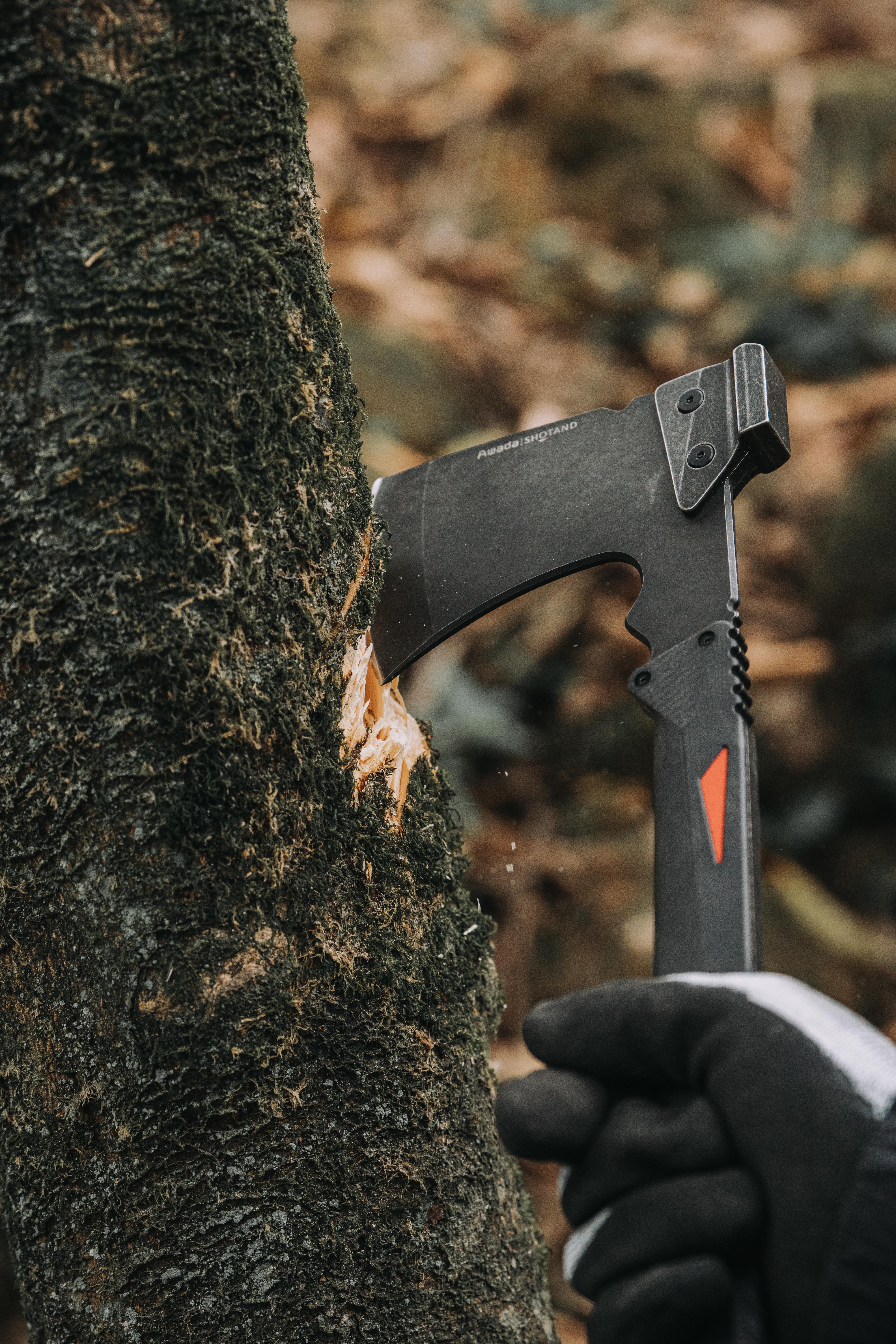 Rugged Sear SHOTANDシリーズ - アウトドアタクティカルハチェット SHOTAND Series Long Hand Axe