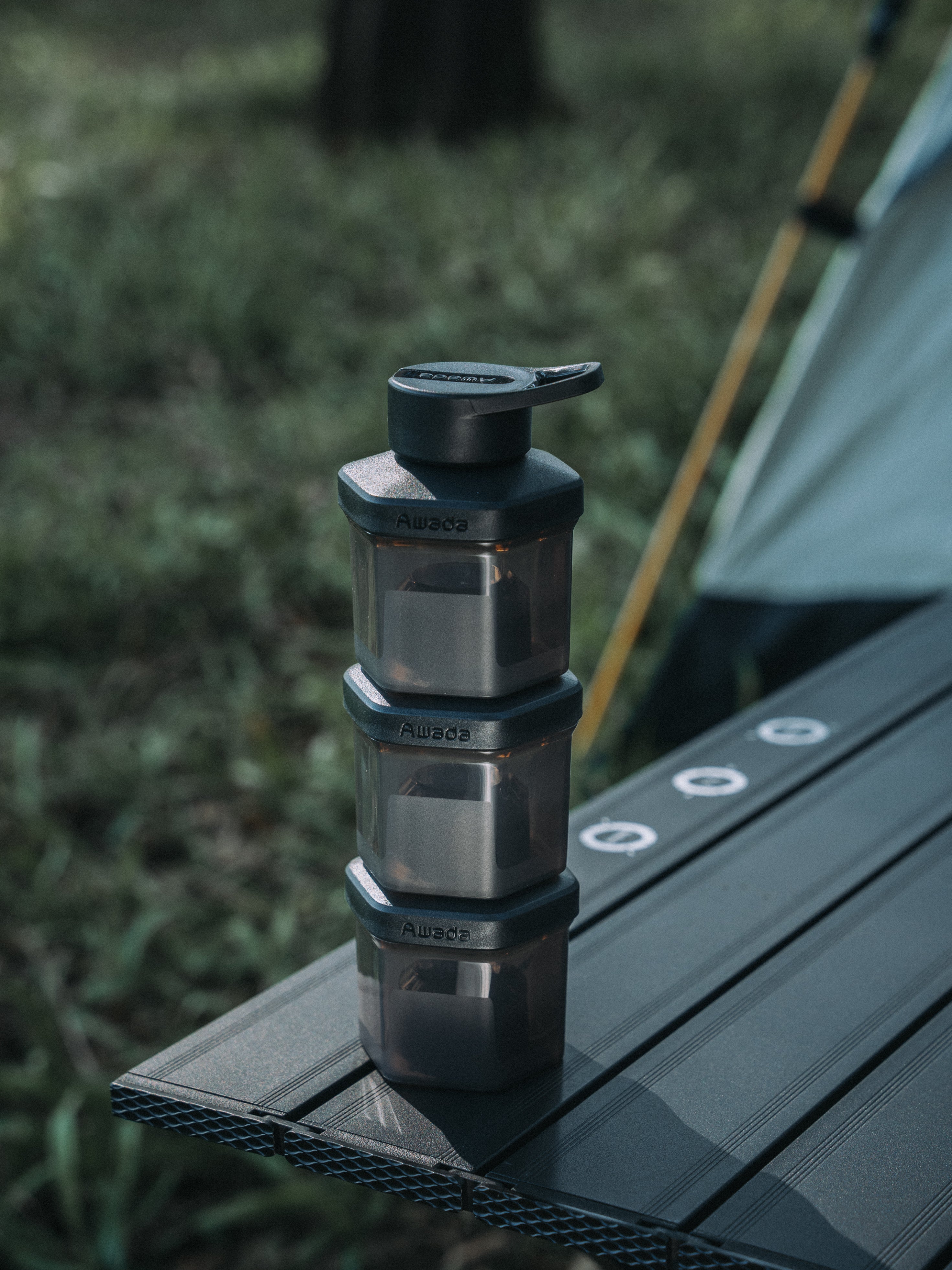 Rugged Searアウトドア用調味料入れ(黒色)2-pc CONDIMENT BOTTLE SET(BLK)