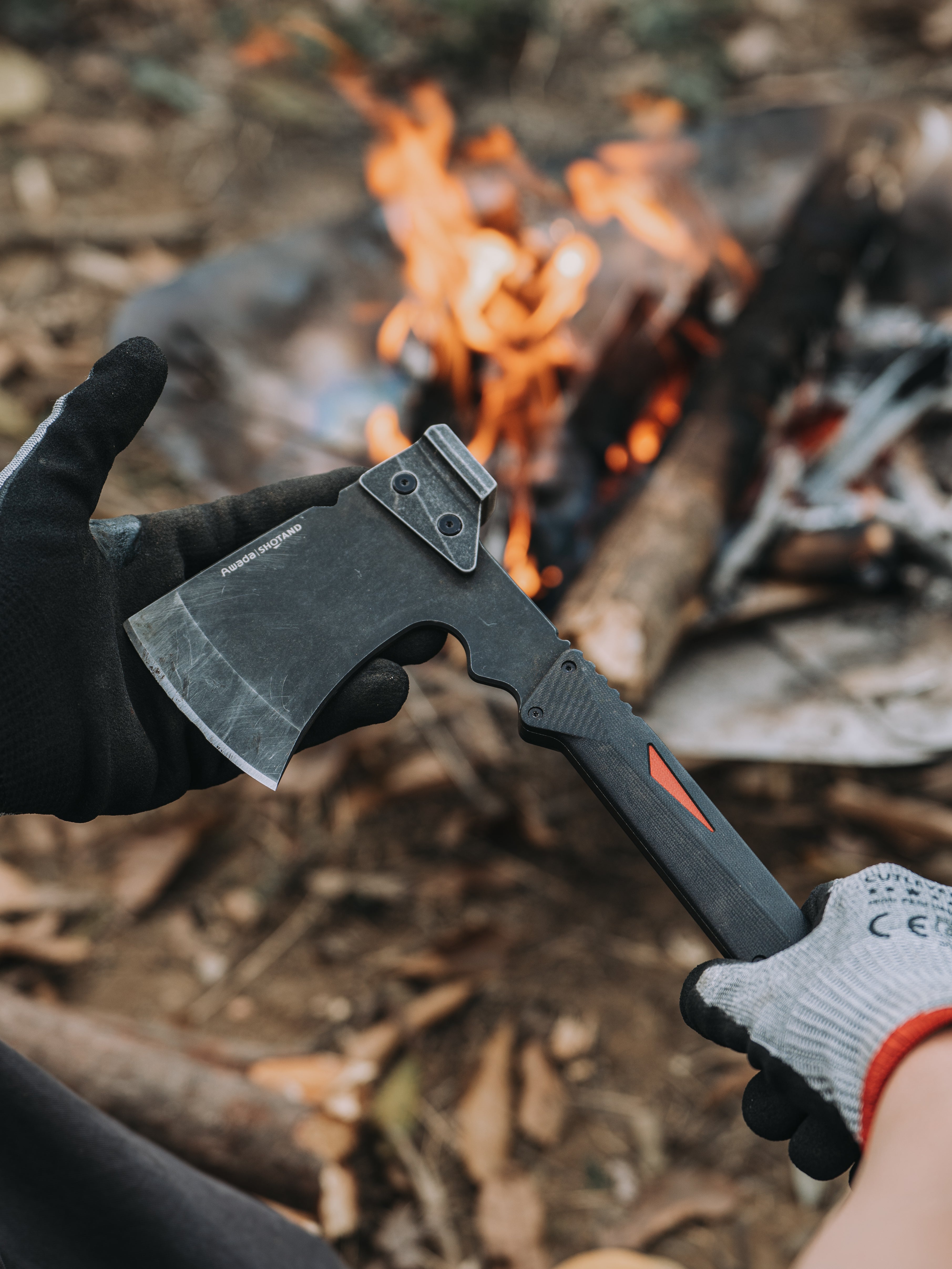 Rugged Sear SHOTANDシリーズ - アウトドアタクティカルハチェット SHOTAND Series Long Hand Axe