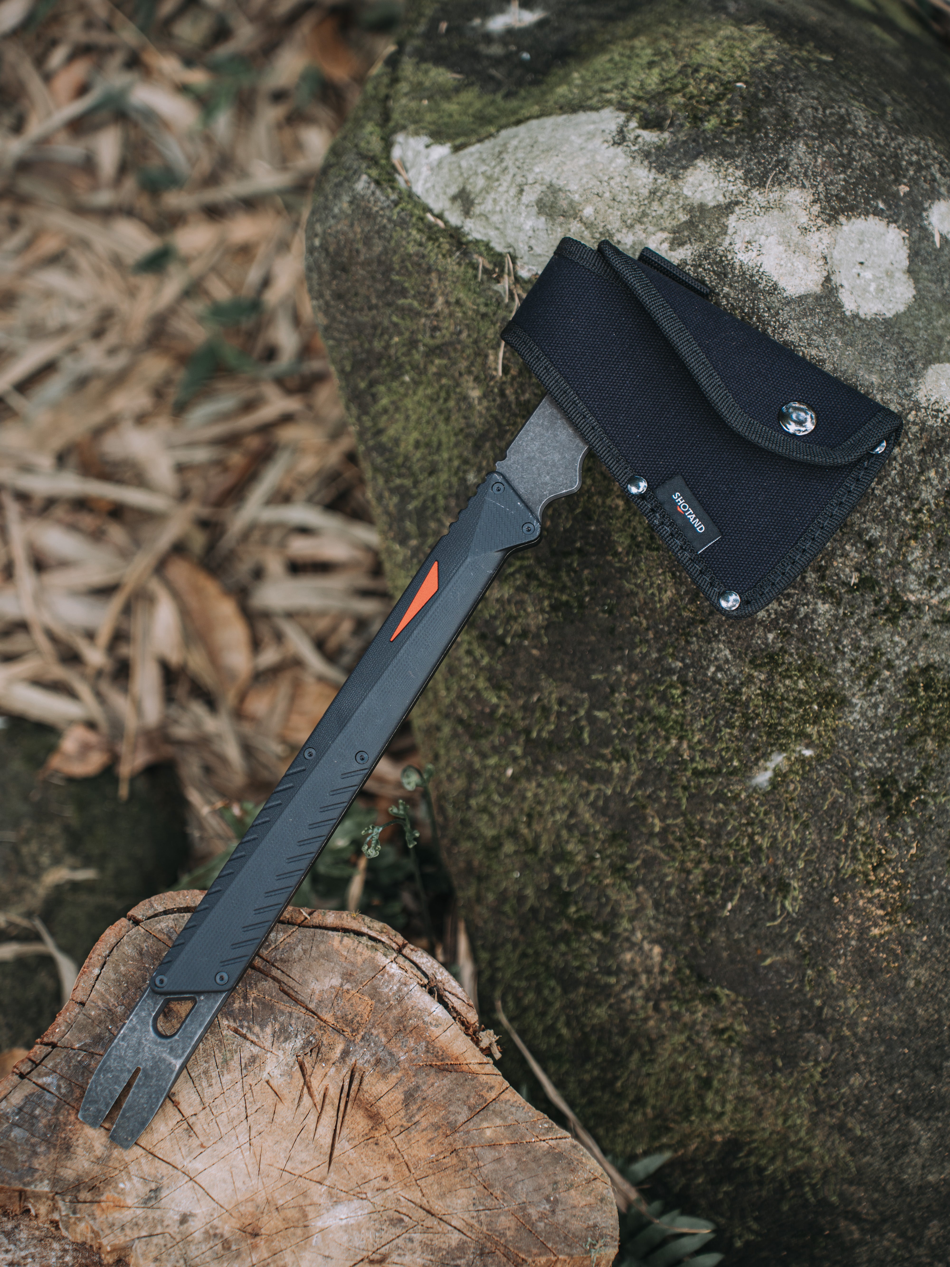 Rugged Sear SHOTANDシリーズ - アウトドアタクティカルハチェット SHOTAND Series Long Hand Axe